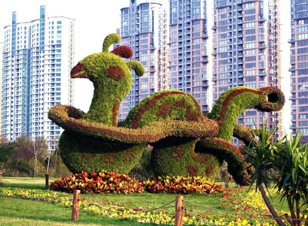 忻州大型五色草动物造型施工