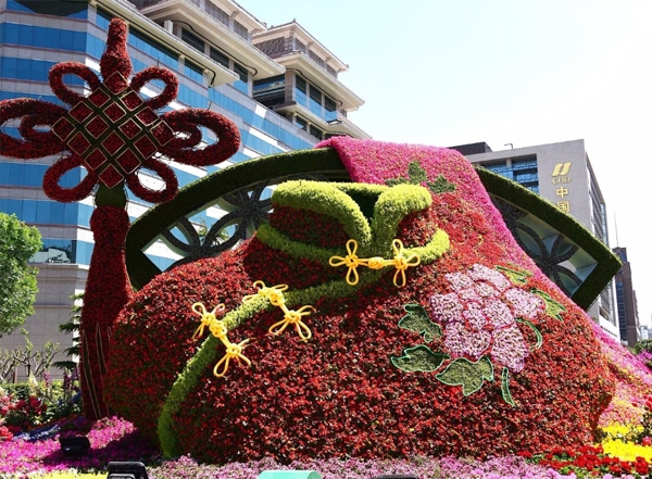 城市广场立体花坛造型